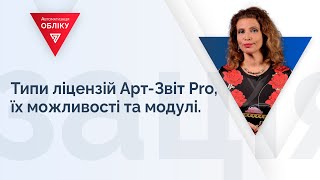 Типи ліцензій Арт-Звіт Pro, їх можливості та модулі