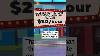 California has highest minimum wage for fast food workers in U.S. #shorts