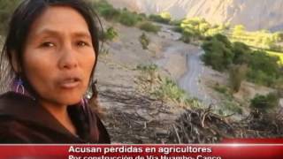 Arequipa: Acusan pérdidas en agricultores  Por construcción de vía Huambo - Canco