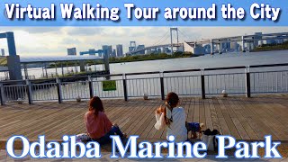 【4K】お台場海浜公園 Odaiba Marine Park Virtual Walking Tour around the City