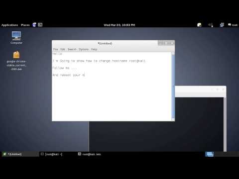 Change hostname on Kali Linux Change hostname on Kali Linux