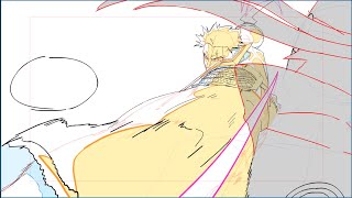 Naruto Vs Ichigo Animation WIP Clean Up and Colour