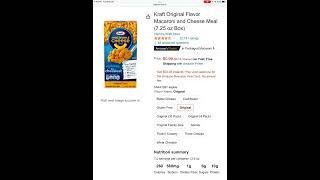 Chyyrp - Amazon Deal, Kraft Macaroni \u0026 Cheese, 7.25 oz, $0.99