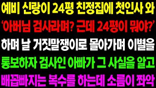 (실화사연) 예비 신랑이 24평 친정집에 첫 인사 와 '아버님 검사라며? 근데 24평 살아?' 날 거짓말쟁이로 몰아가며 이별을 선언하는데 / 사이다 사연,  감동사연, 톡톡사연