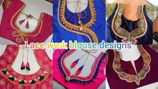 Trendy lace work blouse designs/daily wear lace work blouse designs/blouse designs