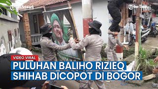 Karena Tak Berizin, Puluha Baliho Rizieq Shihab Dicopot di Bogor