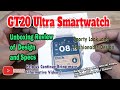 GT20 Ultra Smartwatch - Unboxing Review of Specs and Design - a Y13 Smartwatch