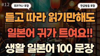 일본어 회화 100문장 # 12 | 관광지편 | 억지로 외우지마세요!! 그냥 들으세요 |  일본어 기초 | 생활 일본어 | 일본어 쉐도잉