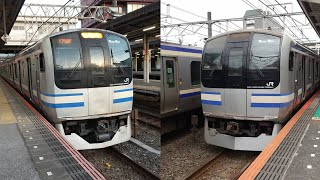 E217系Y-129編成+Y-30編成 快速東京行き 津田沼駅発着シーン