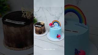 ഏത് cake ആണ് ഇഷ്ട്ടായേ 😍#cakeshorts #twinscake #cakeideas #chocolatecake #rainbow cake #twins #kids