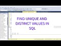 SQL | Find UNIQUE and DISTINCT values in SQL|Eliminate duplicate records from table|UNIQUEvsDISTINCT
