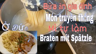 Homemade fresh pasta, stews | traditional German food | German cuisine | Life in Germany