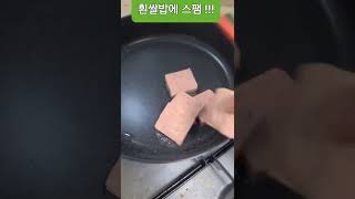 갓지은 흰쌀밥에 스팸!!!다른거~필요한가요???밥한공기 뚝딱!!!#shorts