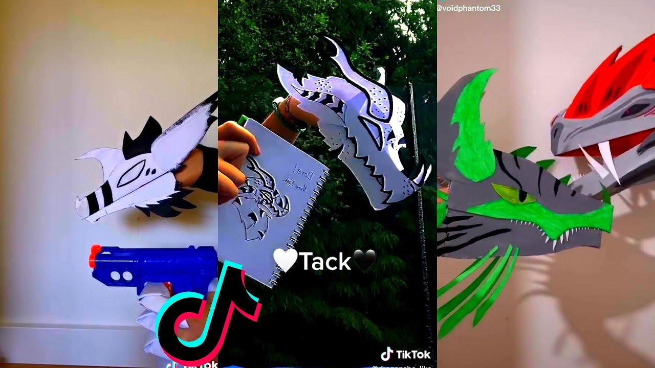 Dragon Puppet Ideas - Paper Dragon TikTok Compilation #2 - YouTube