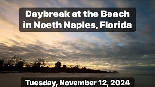 Enjoy the Colorful Skies of Daybreak at Pelican Bay Beach in North Naples, Florida