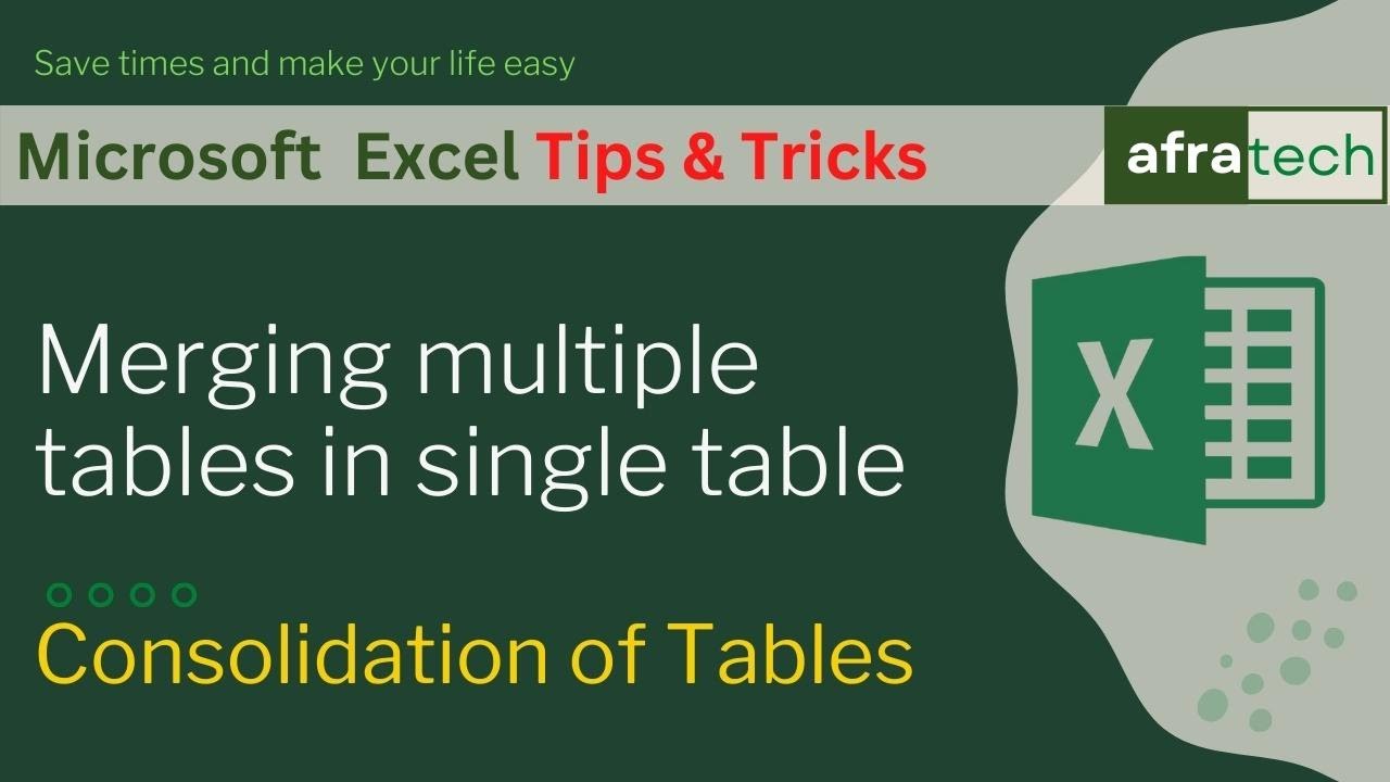 How To Merge Multiple Sheets In Microsoft Excel: Consolidation Of Excel ...