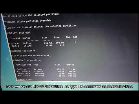 How to Delete and Create EFI Partition in Windows10 | Solved