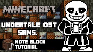 Undertale OST - Sans. - Minecraft Note Block Tutorial