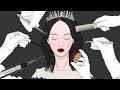 Horror ASMR⚠️The prince was a necrophiliac. #Snowwhite / Tingle makeup animation LULUPANG ASMR