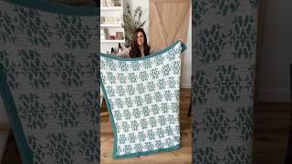 Mosaic Crochet - Snowflake Blanket Crochet Pattern - Overlay Mosaic Crochet #crochetblanketpattern