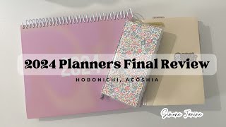 My 2024 Planners Final Review | Hobonichi Cousin, Hobonichi Weeks, Acōshia