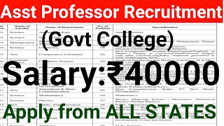 ASST PROFESSOR VACANCY 2025 I SALARY 40000 Rs PM I ALL STATES ALLOWED