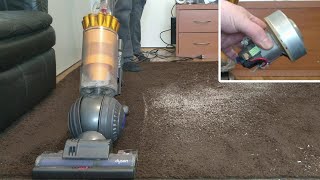 (4K) Dyson DC40 mkII Cleans After DIY Mess