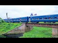 jamalpur commuter. rail bridge passing in joydebpur. railway train