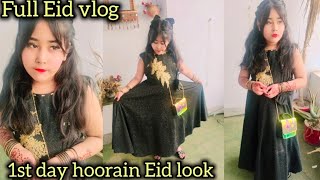 1st day hoorain Eid look|full day Eid vlog|full day enjoying Eid day all kids