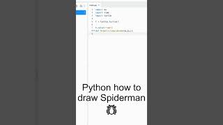 Python how to draw Spiderman 🕷️🕷️🕷️🕷️ #shorts #python #programming #spiderman #tutorial