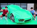 SLIME PRANK ON TWIN BROTHERS CAR!!