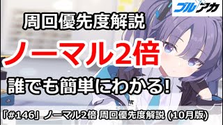 【ブルアカ】ノーマル2倍 周回優先度解説！10月版 誰でも簡単わかる！【100日後に初心者卒業(80/100)】