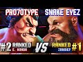 SF6 ▰ PRO7OTYPE (#2 Ranked E.Honda) vs SNAKE EYEZ (#1 Ranked Zangief) ▰ Ranked Matches