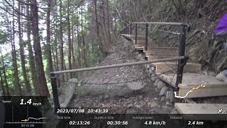 高尾山 登山 2023リニューアル稲荷山コース 登山道 GPS MAP連動 登山＆下山フル動画 Mt. Takao