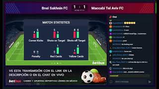 Fútbol En Vivo Gratis | Bnei Sakhnin vs Maccabi Tel Aviv | Premier League