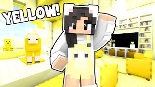 💛Minecraft But I Can Only Build With YELLOW!