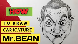 HOW TO DRAW CARICATURE Mr.BEAN , Cara Menggambar Karikatur Mr. Bean