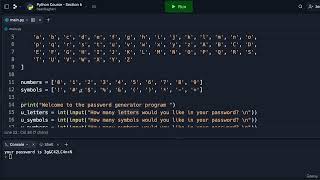 10. Password Generator App Practice || 6. Beginner Python Programming Loops and Range || Python