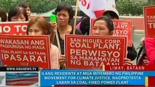 Mga miyembro ng Philippine Movement for Climate Justice, nagprotesta sa coal-fired power plant