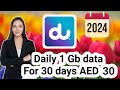 Du sim internet offer 2024 | du daily 1 gb data pack Monthly | Du Data Offer 2024