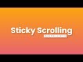 CSS Position Sticky Scrolling Effects | No Javascript