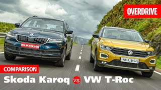 Skoda Karoq vs Volkswagen T-Roc | Comparison | OVERDRIVE