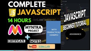 π π₯ JavaScript Complete Course (2024) 4 Projects | Notes | GitHub | Free Certification|part1