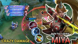 100℅ CRAZY DAMAGE!! Miya Critical Build with Brutal Damage!! - Build Top 1 Global Miya ~ MLBB