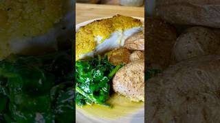 Bacalhau com broa e batata a murro