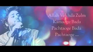 Pachtaoge song Lyrics | Arijit Singh | Vicky Kaushal & Nora Fatehi |