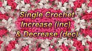Learn to Crochet Lesson 7 - Single Crochet Increase (inc) & Decrease (dec) - LEFT HANDED