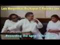 Lata Mangeshkar live recording a song for movie Heena