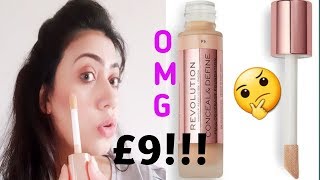 NEW MAKEUP REVOLUTION CONCEAL & DEFINE FOUNDATION: FIRST IMPRESSION IN BANGLA
