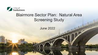 Blairmore Sector Plan - Natural Area Screening Study